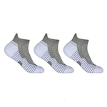 Kit Meias Cano Curto Hoahi - 3 Pares - Adulto BRANCO/CINZA