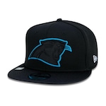 Boné Aba Reta New Era Carolina Panthers 950 Logo NFL 21 Sideline Road - Snapback - Adulto PRETO