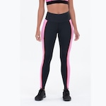 Calça Legging Authen Grit Focus - Feminina PRETO/ROSA