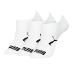 Kit Meias Sapatilha Puma Esportiva - 3 Pares - Feminino BRANCO