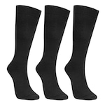 Meia Cano Alto Selene 3/4 Lã com 3 Pares - Feminino PRETO