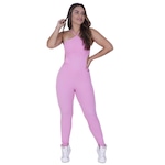 Macacão Fitness com Bojo Removível Orbis Fitness Engana Mamãe Textura Relevo - Feminino PRETO/ROSA