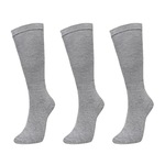 Kit de Meia Selene 3/4 Básica com 3 Pares - Feminino CINZA