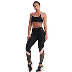 Top Fitness com Bojo Cajubrasil Rarity - Feminino PRETO/ROSA