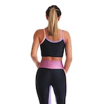 Top Fitness com Bojo Cajubrasil Cropped Atletika Soul - Feminino PRETO/ROXO