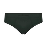 Cueca Slip Selene Sem Costura - Adulto VERDE/PRETO