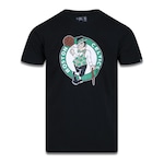 Camiseta New Era Plus Size Manga Curta NBA Boston Celtics Core - Masculino PRETO