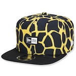 Boné Aba Reta New Era 9Fifty Original Fit Have Fun Giraffe - Snapback - Adulto PRETO/AMARELO