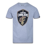 Camiseta New Era Plus Size Regular Manga Curta Cleveland Cavaliers Logo - Masculino CINZA