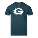 Camiseta New Era Plus Size Regular Manga Curta Green Bay Packers - Masculino VERDE