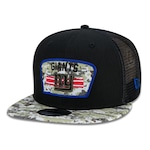 Boné Aba Reta New Era 9Fifty Trucker New York Giants Salute to Service NFL - Snapback - Adulto PRETO