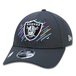 Boné Aba Curva New Era 9Forty Stretch Snap Las Vegas Raiders Crucial Catch - Snapback - Adulto CHUMBO