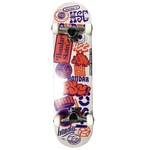 Skate Hondar Montado Série Sticker BRANCO/LARANJA CLA