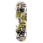 Skate Hondar Montado Série Sticker BRANCO/AMARELO