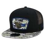 Boné Aba Reta New Era Tennessee Titans 950 NFL 21 Salute Service - Snapback - Adulto PRETO