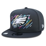 Boné Aba Reta New Era Philadelphia Eagles 950 Crucial Outubro Rosa - Snapback - Adulto CINZA ESCURO