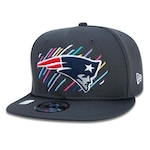 Boné Aba Reta New Era New England Patriots 950 Crucial Outubro Rosa - Snapback - Adulto CINZA ESCURO