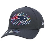 Boné Aba Curva New Era New England Patriots 940 Crucial Outubro Rosa - Snapback - Adulto CINZA ESCURO