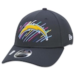 Boné Aba Curva New Era Los Angeles Chargers 940 Crucial Outubro Rosa - Snapback - Adulto CINZA ESCURO