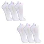 Kit de Meias Cano Curto Lupo - Feminino - 6 Pares BRANCO