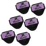 Kit de Luvas de Musculação Muvin em EVA Basics com 3 Pares - Adulto PRETO/ROXO