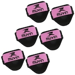 Kit de Luvas de Musculação Muvin em EVA Basics com 3 Pares - Adulto PRETO/ROSA