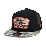 Boné Aba Reta New Era Chicago Bears 950 NFL 21 Salute Service - Snapback - Adulto PRETO