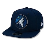 Boné Aba Reta New Era Minnesota Timberwolves 950 Primary MLB - Snapback - Adulto AZUL ESC/BRANCO