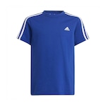 Camiseta Adidas D2M 3 Listras - Infantil AZUL