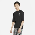 Camiseta de Natação Nike Hydroguard Shark UV - Infantil PRETO