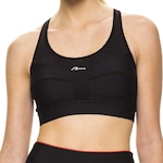 Top Fitness Rola Moça Compression - Feminino PRETO