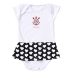 Vestido Body Torcida Baby Corinthians - Infantil BRANCO/PRETO