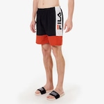 Bermuda Fila Swim Sport - Masculina PRETO/LARANJA