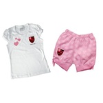 Kit do Flamengo Torcida Baby 050 - Infantil BRANCO/ROSA