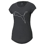 Camiseta Puma Performance Heather Cat Tee - Feminina CHUMBO