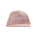 Boné Aba Reta Diamond OG Script Structured - Snapback - Adulto ROSA