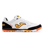 Chuteira Society Joma Top Flex Masc BRANCO/LARANJA