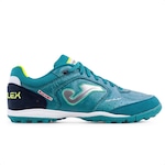 Chuteira Society Joma Top Flex Masc VERDE/AZUL ESC