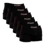 Kit de Cueca Boxer Hupi para Esportes Seamless com 06 Unidades - Adulto PRETO