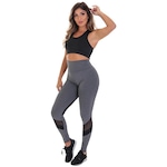 Conjunto Fristyle Fitness Calça Legging e Top Academia - Feminino CINZA