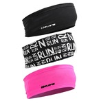 Kit Testeira Headband Hupi Run - 3 Unidades PRETO/ROSA