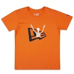 Camiseta New Era Flag Frontal Skeleton - Infantil LARANJA