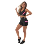 Conjunto Fristyle Fitness Short e Top Academia - Feminino PRETO