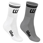 Kit de Meias Cano Longo Wilson com 2 Pares - Masculino BRANCO/CINZA