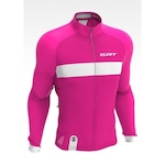 Camisa de Ciclismo ERT Stripe Manga Longa - Masculina ROSA