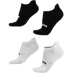 Kit Meia Invisível Hupi Corrida Running Pro com 02 Pares - 36 ao 42 - Adulto PRETO/BRANCO