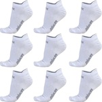 Kit Meias Invisíveis Hupi Casual com 9 Pares - 42 a 46 - Adulto BRANCO