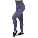 Calça Legging Orbis Fitness Franzido Cós Cirre Texturado - Feminina CINZA