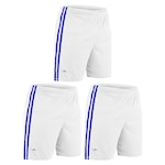 Kit de Calção Elite Oreste Granillo Plus Size - Masculino - 3 unidades BRANCO/AZUL