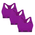 Kit Top Puma Nadador Sem Costura - Feminino - 3 Unidades VIOLETA